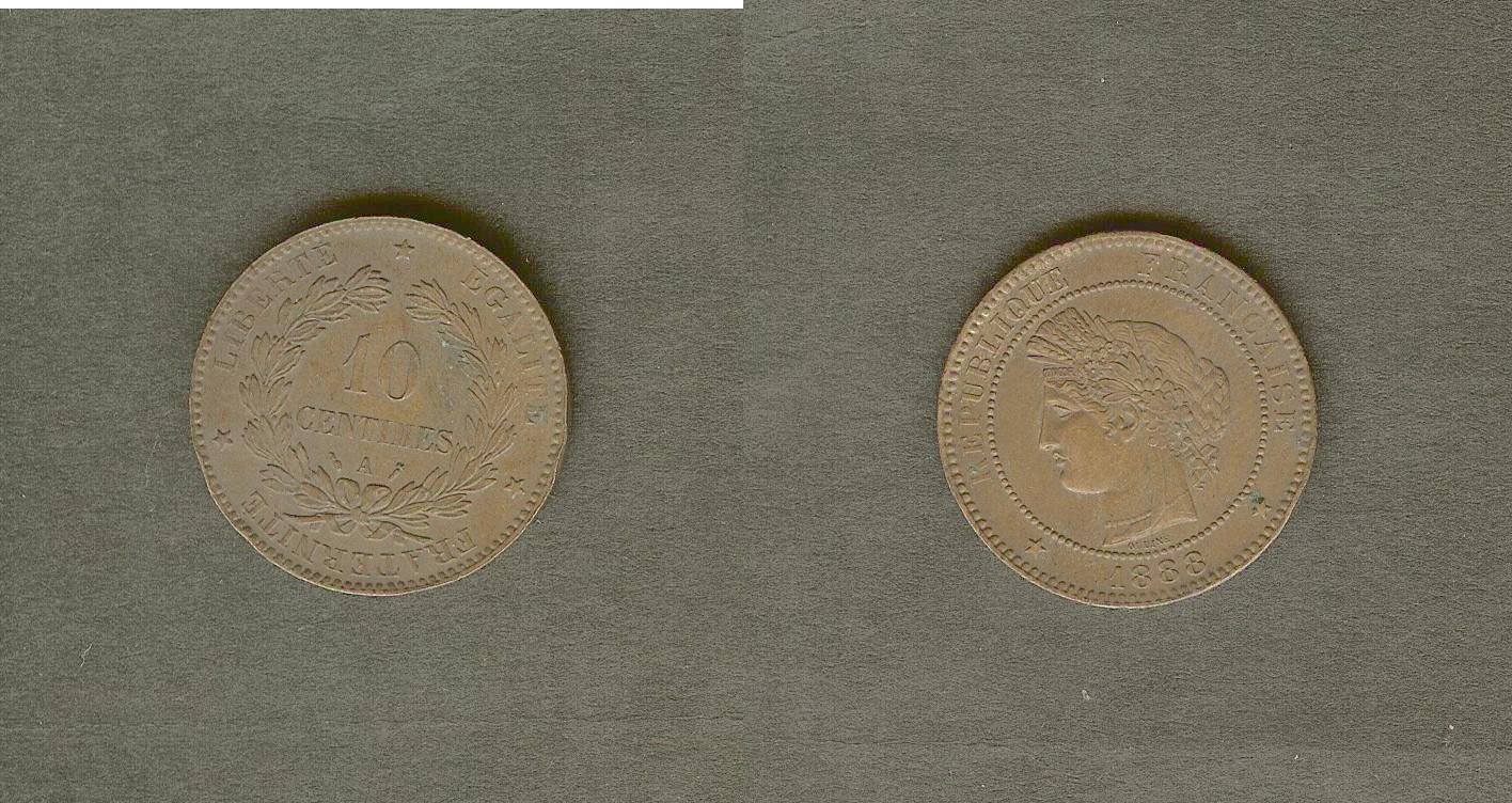 10 centimes Ceres 1888A AU